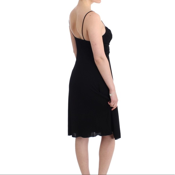 JOHN GALLIANO Black Jersey Spaghetti Strap Dress - Picture 3 of 7